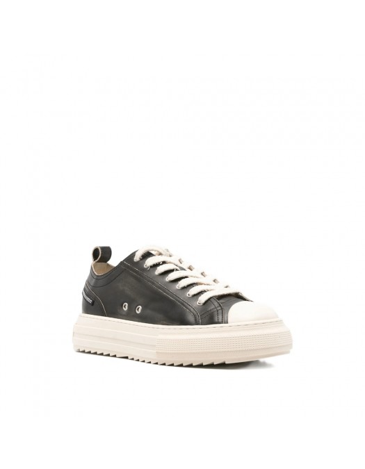 Sneakers DSQUARED2, Round-Toe Platform Lace-Up Vintage Sneakers, Dark - SNM0455115082962124 Sneakers DSQUARED2, Round-Toe Platform Lace-Up Vintage Sneakers, Dark - SNM0455115082962124