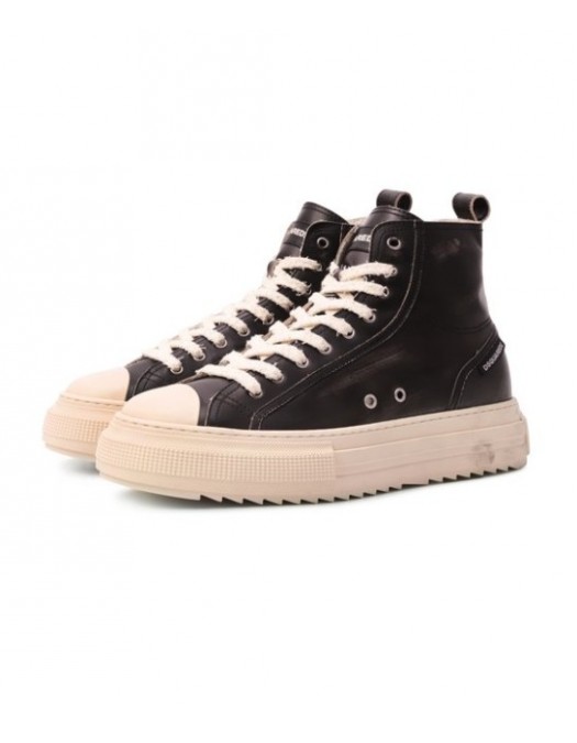 Sneakers DSQUARED2, Leather sneakers BERLIN, Dark