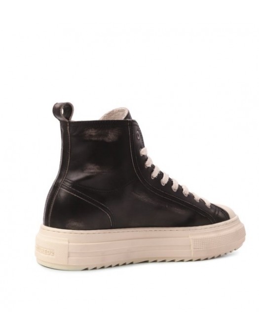 Sneakers DSQUARED2, Leather sneakers BERLIN, Dark