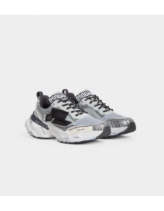 SNEAKERS DSQUARED2, Faster Sneakers, Metallic Grey - SNM046135508533M4200