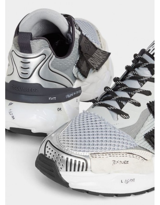 SNEAKERS DSQUARED2, Faster Sneakers, Metallic Grey - SNM046135508533M4200
