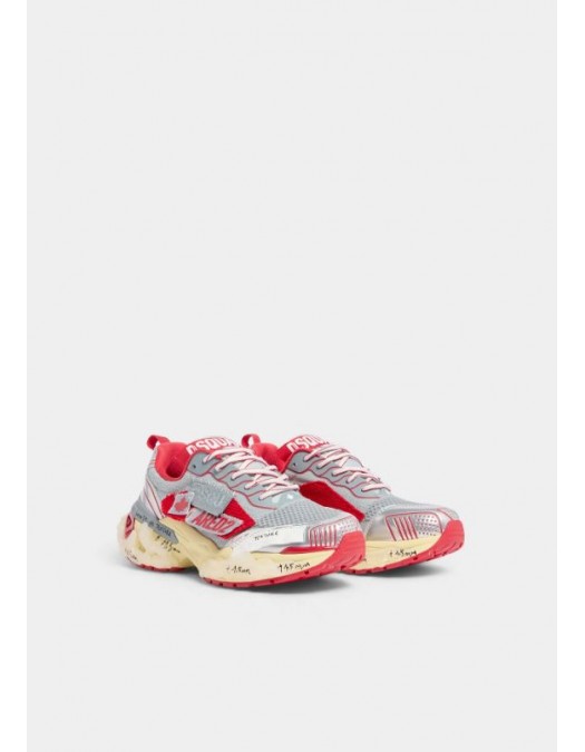 SNEAKERS DSQUARED2, Faster Sneakers, Rosu - SNM046135508533M819