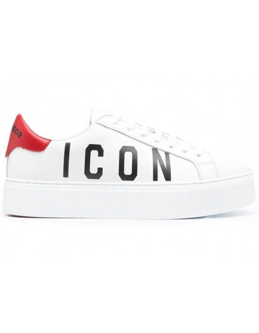 Sneakers Dsquared2, Insertie ICON negru, Alb - SNW000801502228M536