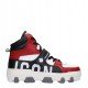 Sneakers Dsquared2, White And Red Leather, ICON - SNW014401500001M536