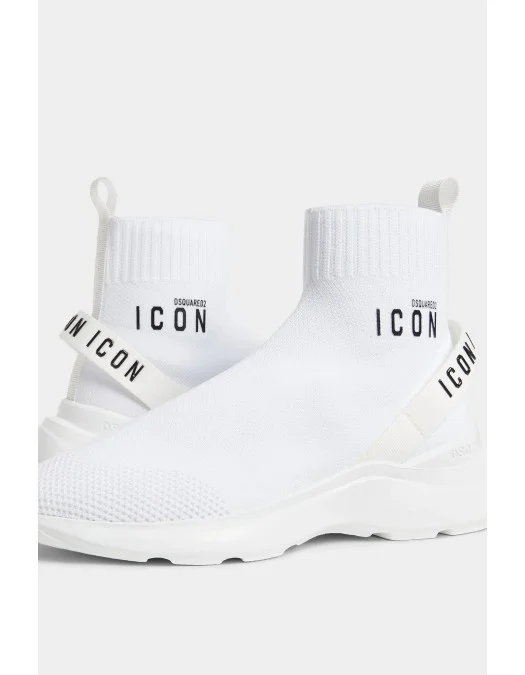 Sneakers DSQUARED2, High-Top, Icon Fly, White - SNW027659207990M072 Sneakers DSQUARED2, High-Top, Icon Fly, White - SNW027659207990M072