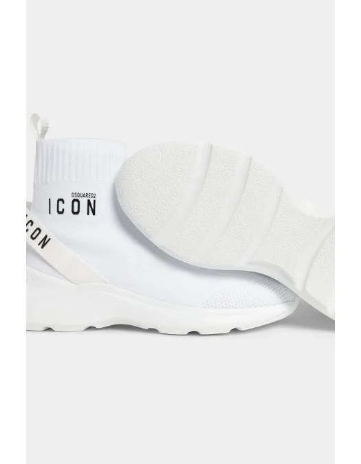 Sneakers DSQUARED2, High-Top, Icon Fly, White - SNW027659207990M072 Sneakers DSQUARED2, High-Top, Icon Fly, White - SNW027659207990M072