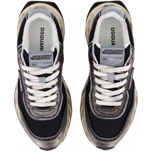 SNEAKERS DSQUARED2, Sprinter Sneakers, Metallic Dark Grey SNEAKERS DSQUARED2, Sprinter Sneakers, Metallic Dark Grey
