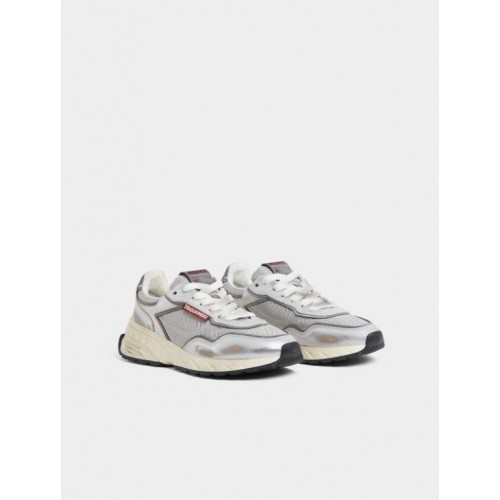 SNEAKERS DSQUARED2, Sprinter Sneakers, Metallic Grey