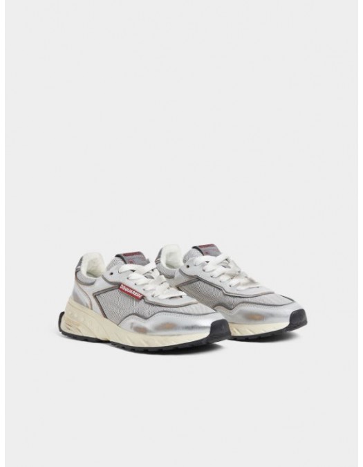 SNEAKERS DSQUARED2, Sprinter Sneakers, Metallic Grey - SNW0281347081852137