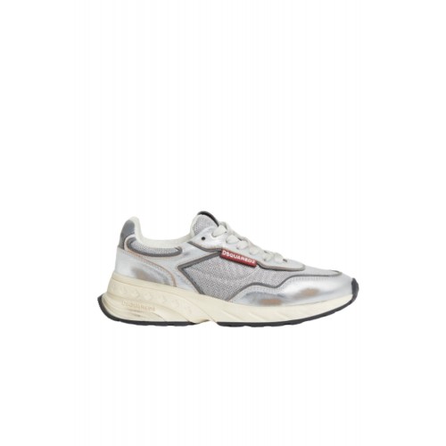 SNEAKERS DSQUARED2, Sprinter Sneakers, Metallic Grey SNEAKERS DSQUARED2, Sprinter Sneakers, Metallic Grey
