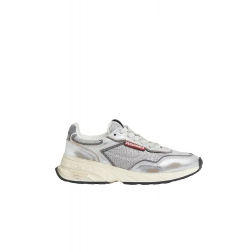 SNEAKERS DSQUARED2, Sprinter Sneakers, Metallic Grey