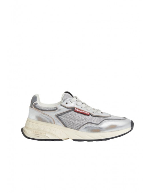 SNEAKERS DSQUARED2, Sprinter Sneakers, Metallic Grey - SNW0281347081852137