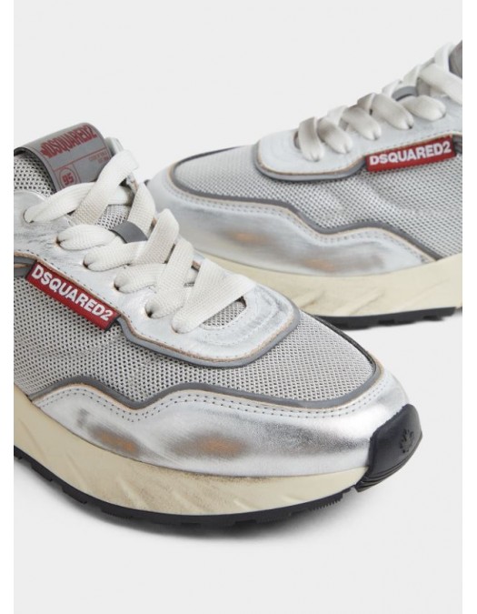 SNEAKERS DSQUARED2, Sprinter Sneakers, Metallic Grey - SNW0281347081852137