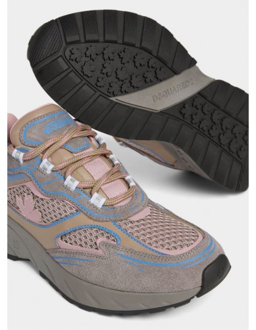 SNEAKERS DSQUARED2, Sprinter Sneakers, Pink and blue - SNW030323808446M4183