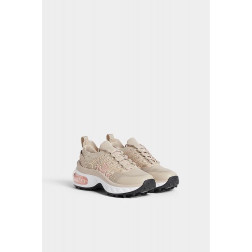 SNEAKERS DSQUARED2, Bubble, Sireturi logo, Bej SNEAKERS DSQUARED2, Bubble, Sireturi logo, Bej