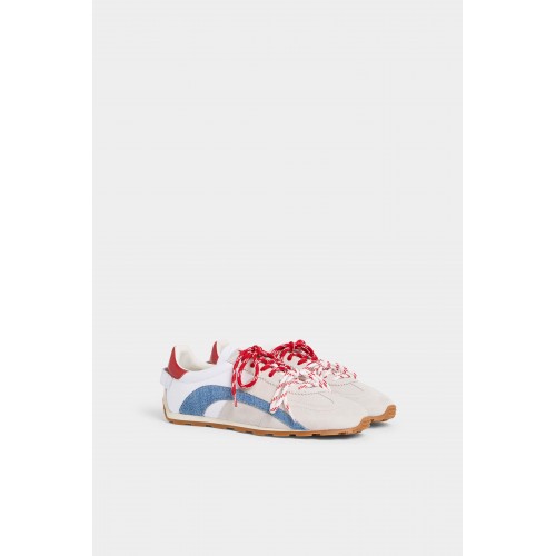 Sneakers DSQUARED2, DC-642, Cream and Blue