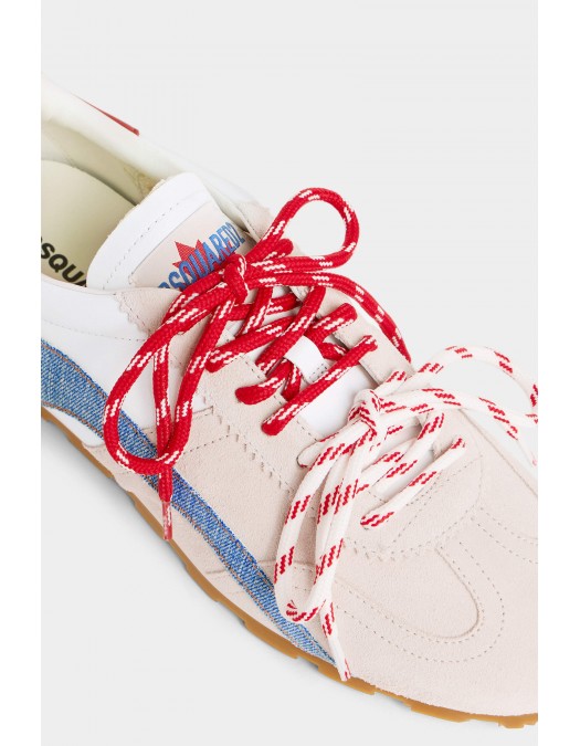 Sneakers DSQUARED2, DC-642, Cream and Blue - SNW033823808840M2887