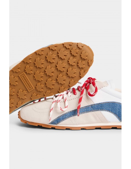 Sneakers DSQUARED2, DC-642, Cream and Blue - SNW033823808840M2887