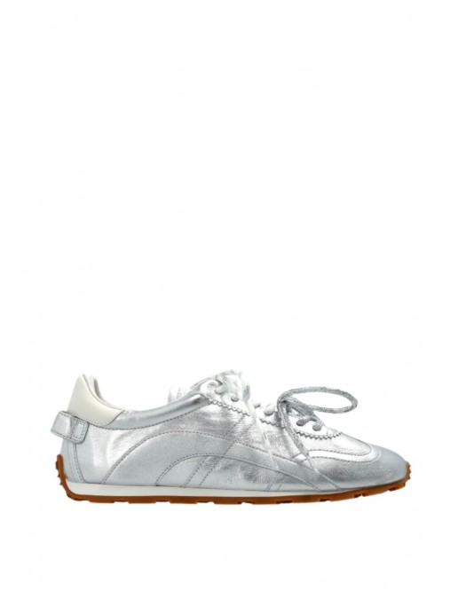 Sneakers DSQUARED2, Metallic Lace-Up Sneakers, Argintiu - SNW0338501088382137