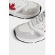 Sneakers DSQUARED2, Dash Print, White, Red Leaf Insert - SNW037601503805M1747