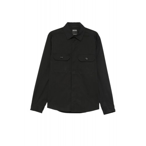 Camasa ZEGNA, flap-pocket overshirt