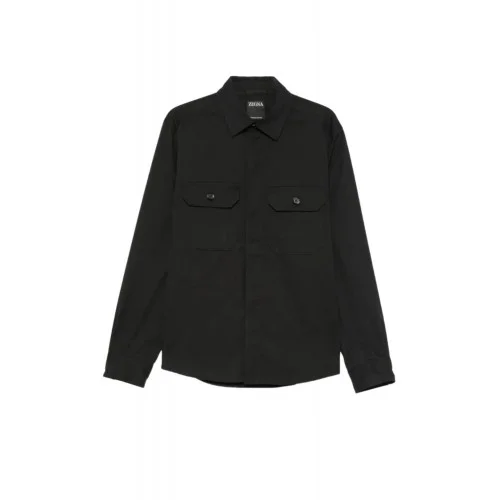 Camasa ZEGNA, flap-pocket overshirt
