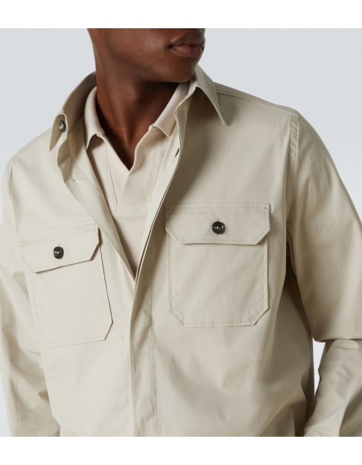 Camasa Zegna, Stretch Cotton, Cream - SOT8BUHV16A3N01