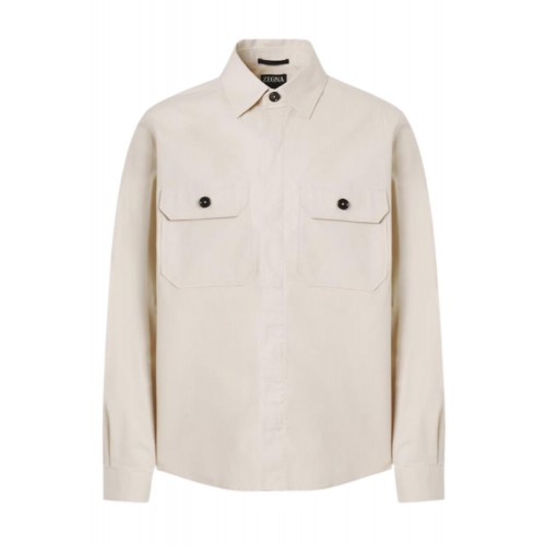 Camasa Zegna, Stretch Cotton, Cream