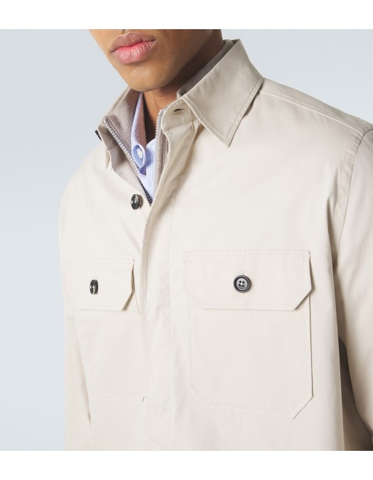 Camasa Zegna, Stretch Cotton, Cream - SOT8BUHV16A3N01