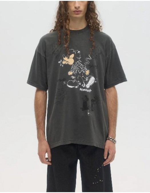 Tricou DOMREBEL, SPIT - T-SHIRT FADED BLACK - SPITTSHIRTFADEDBLACK