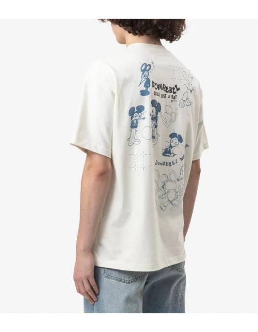 Tricou DOMREBEL, Spit T-Shirt White - SPITTSHIRTOLDWHITE