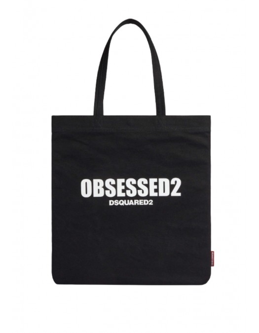 Geanta DSQUARED2, Obsessed2 Canvas Shopper, Negru - SPM0096003000012124