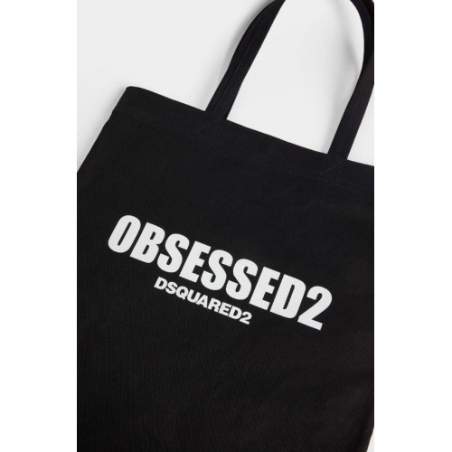 Geanta DSQUARED2, Obsessed2 Canvas Shopper, Negru