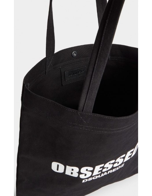 Geanta DSQUARED2, Obsessed2 Canvas Shopper, Negru - SPM0096003000012124
