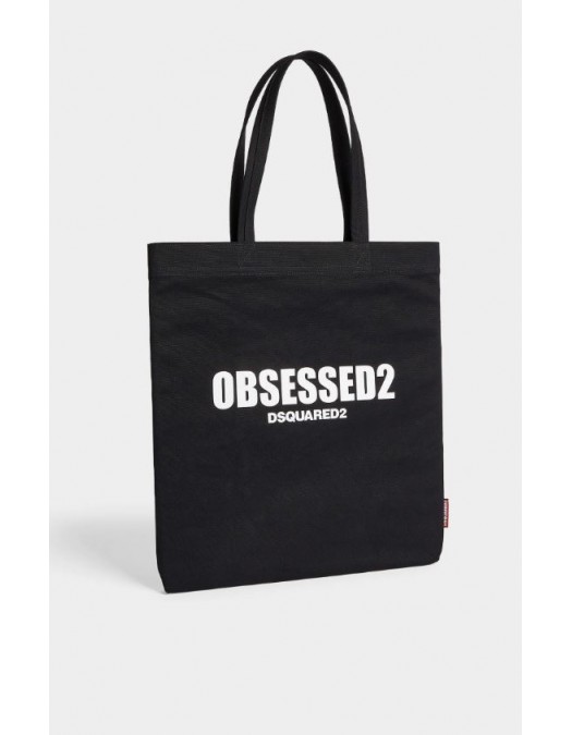 Geanta DSQUARED2, Obsessed2 Canvas Shopper, Negru - SPM0096003000012124
