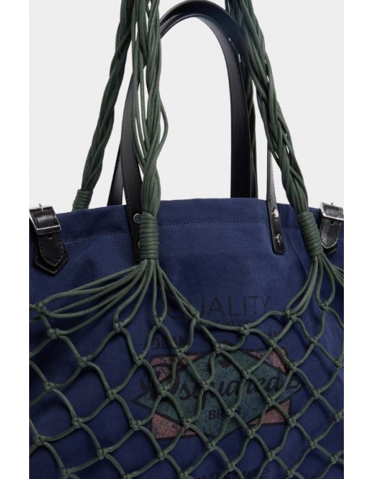 Geanta DSQUARED2,Re-Worked2 Shopping Bag, Bleumarin