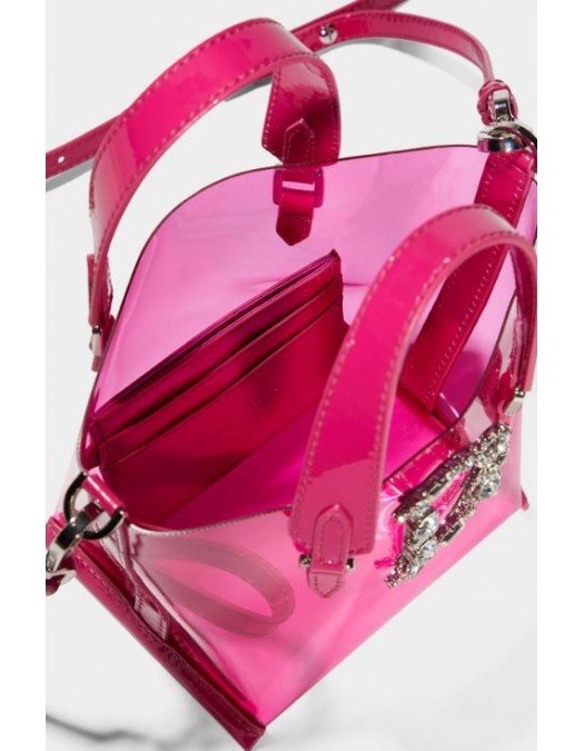Geanta Dsquared2, Crystal Shopping Bag, Roz - SPW008335806155M2146