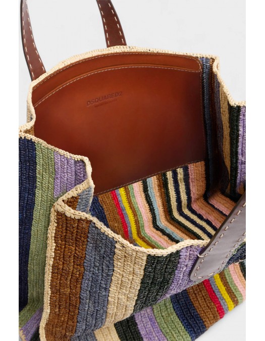 Geanta DSQUARED2, Summer Dream Tote Bag, Multicolor - SPW011728907345M037
