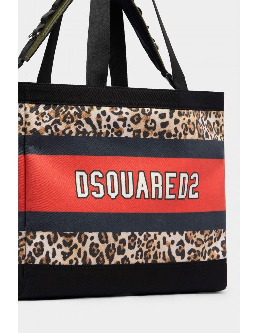 Geanta DSQUARED2, Wild2 Tote Bag, Negru - SPW011800308873A003