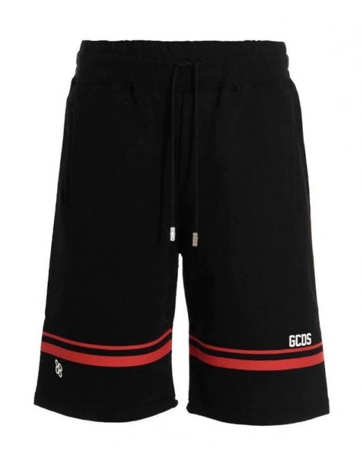 Pantaloni scurti GCDS, Low Logo Band, Black - SS23M30015602