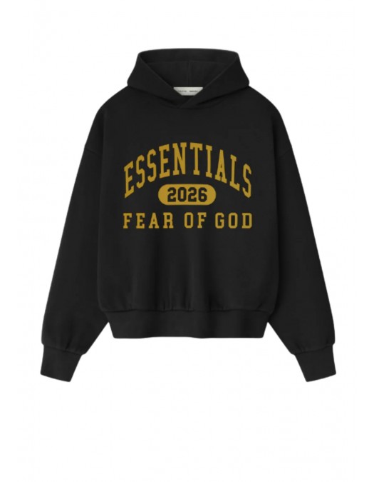 Hanorac FEAR OF GOD, ESSENTIALS Classic Fleece Hoodie - 192HO256861FVINTAGEBLACK