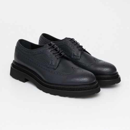 Pantofi GNV, Oxford Style, Elegant, Navy Blue