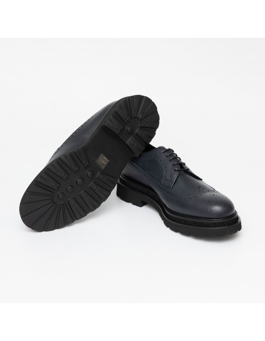 Pantofi GNV, Oxford Style, Elegant, Navy Blue - T39603BLU