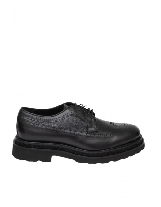 GNV Shoes, Brogue Style, Sturdy Sole Detail, Black - T39603NERO GNV Shoes, Brogue Style, Sturdy Sole Detail, Black - T39603NERO