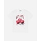 Tricou GANNI, Cherry Print, White - T4004151