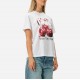 Tricou GANNI, Cherry Print, White - T4004151