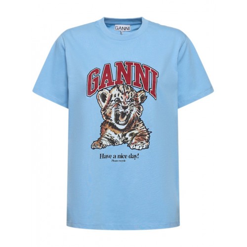 Tricou GANNI, Tiger Print, Organic Cotton
