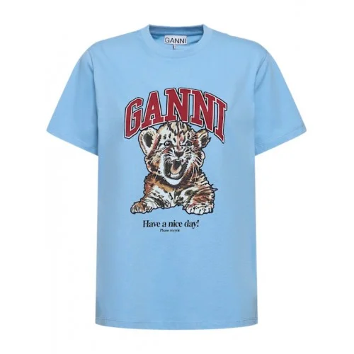 Tricou GANNI, Tiger Print, Organic Cotton