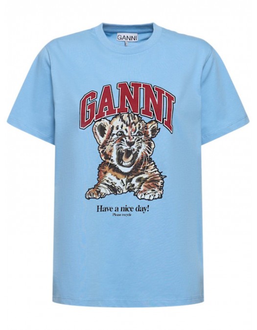 Tricou GANNI, Tiger Print, Organic Cotton - T4007745