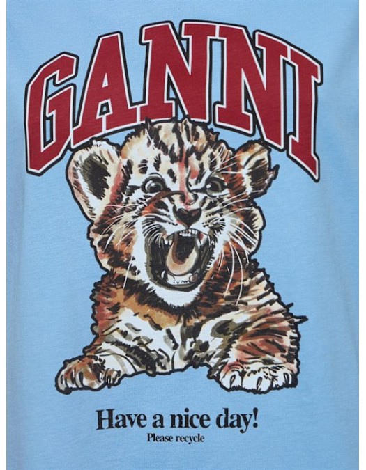 Tricou GANNI, Tiger Print, Organic Cotton - T4007745